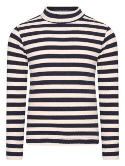 Longsleeve "Top Lonely" In Schwarz/ Weiß