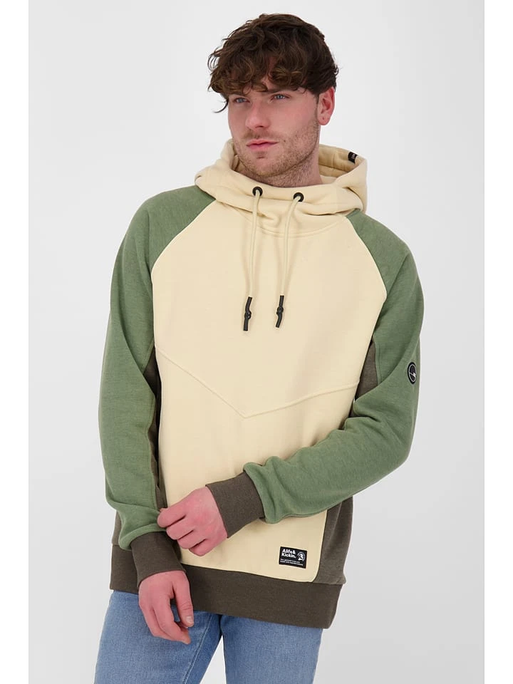 Hoodie "Miro" In Creme/ Grün 4 Hoodie "Miro" In Creme/ Grün – Bild 2