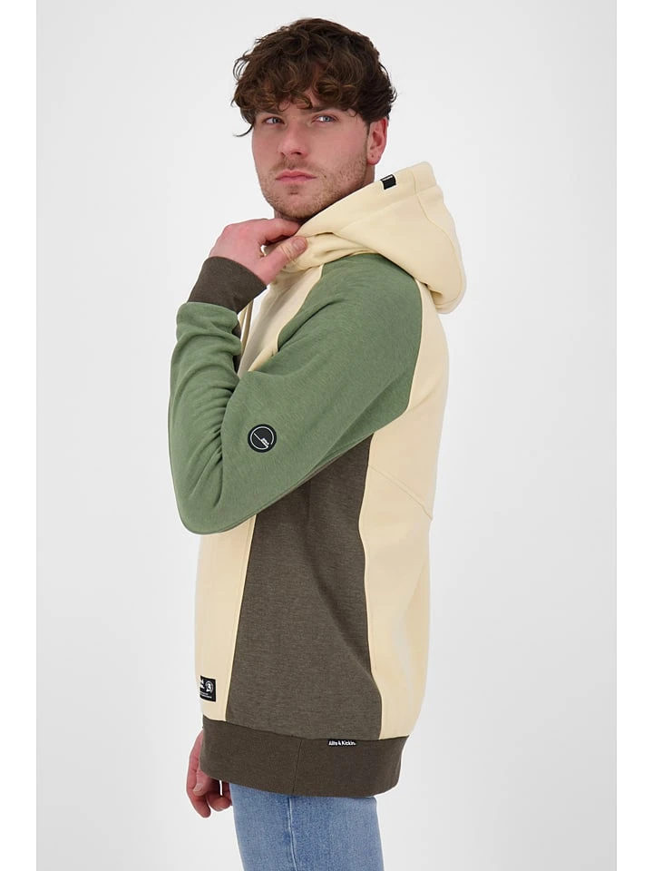 Hoodie "Miro" In Creme/ Grün 5 Hoodie "Miro" In Creme/ Grün – Bild 3