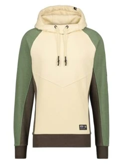 Hoodie "Miro" In Creme/ Grün