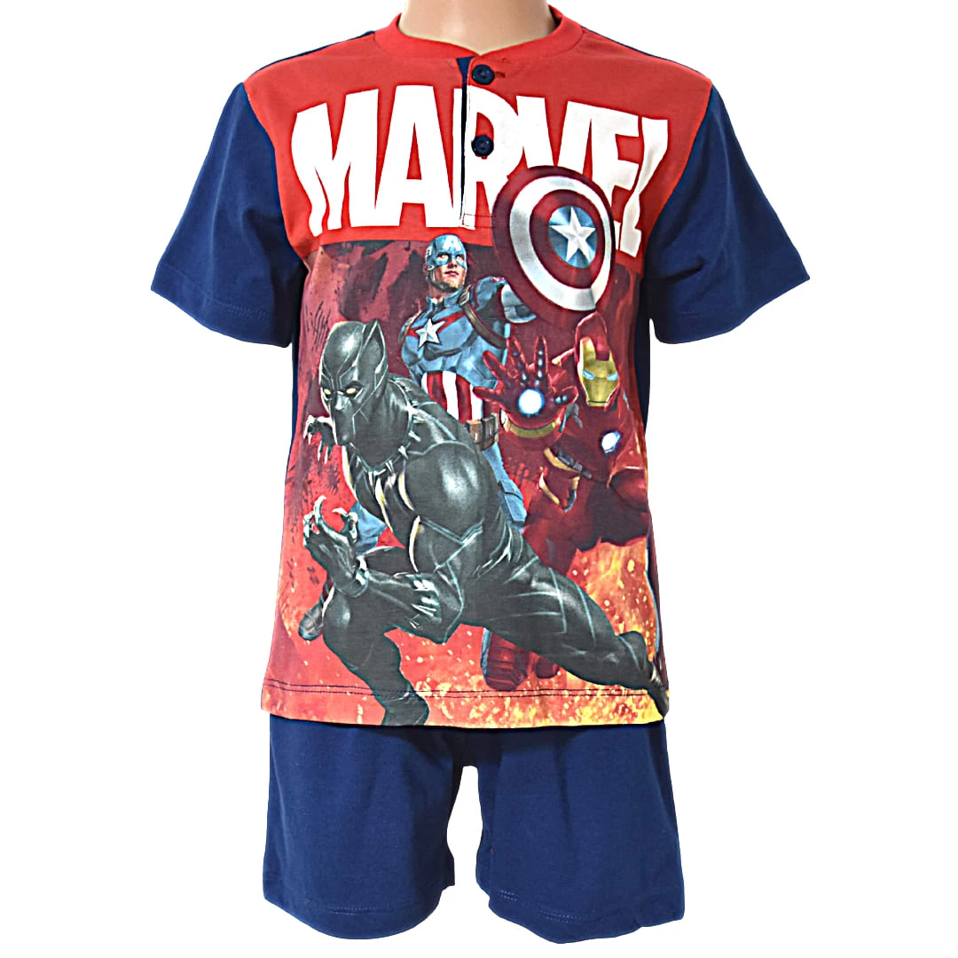 Schlafanzug Shorty Avengers In Dunkelblau 3 Schlafanzug Shorty Avengers In Dunkelblau