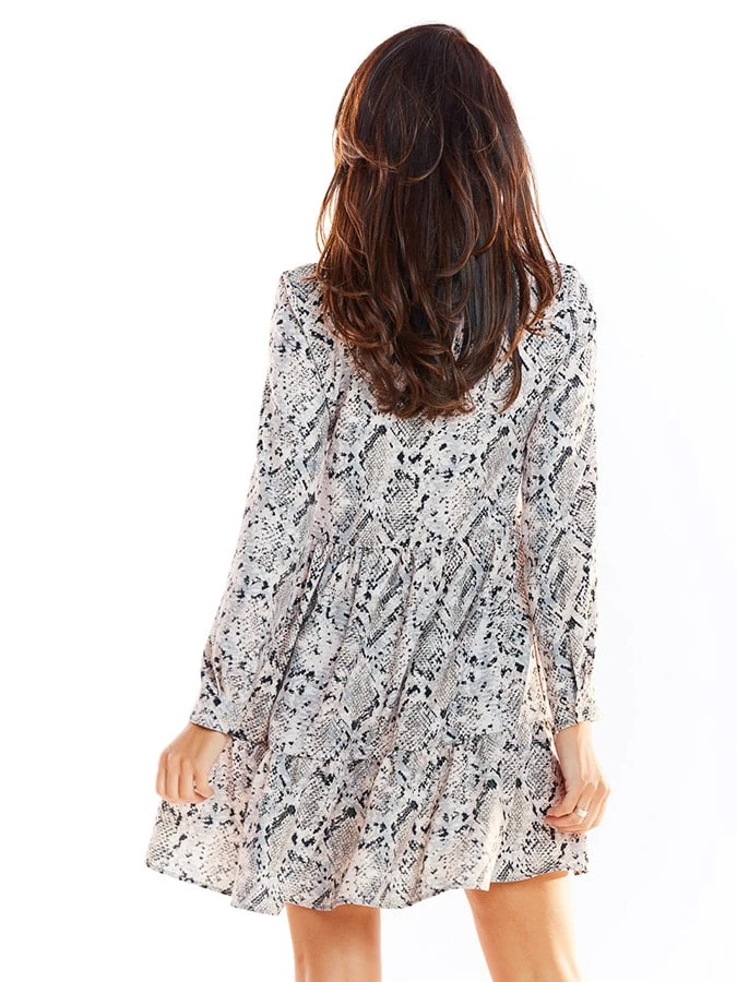 Kleid In Grau/ Bunt 4 Kleid In Grau/ Bunt – Bild 2