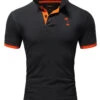 Poloshirt EDIN In Schwarz-Orange 1 Poloshirt EDIN In Schwarz-Orange -Trendiges Bekleidungsgeschäft behype poloshirt edin in schwarz orange