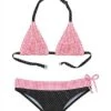 Buffalo Triangel-Bikini In Rosa-schwarz -Trendiges Bekleidungsgeschäft buffalo triangel bikini in rosa schwarz