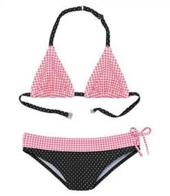 Buffalo Triangel-Bikini In Rosa-schwarz