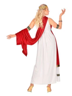 4tlg. Kostüm "Römische Kaiserin" In Rot/ Weiß -Trendiges Bekleidungsgeschäft carnival party 4tlg kostum romische kaiserin in rot weiss 2