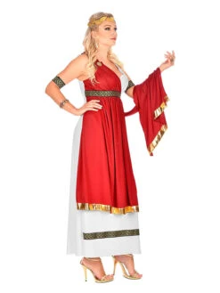 4tlg. Kostüm "Römische Kaiserin" In Rot/ Weiß -Trendiges Bekleidungsgeschäft carnival party 4tlg kostum romische kaiserin in rot weiss 3