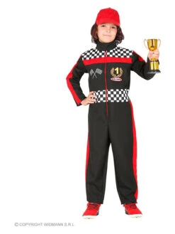 Kostümoverall "Formula 1 Fahrer" In Schwarz/ Rot -Trendiges Bekleidungsgeschäft carnival party kostumoverall formula 1 fahrer in schwarz rot 2