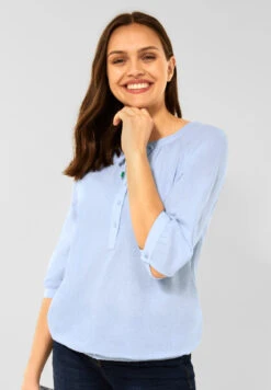 Cecil Raglanbluse In Unifarbe Blouse Blue