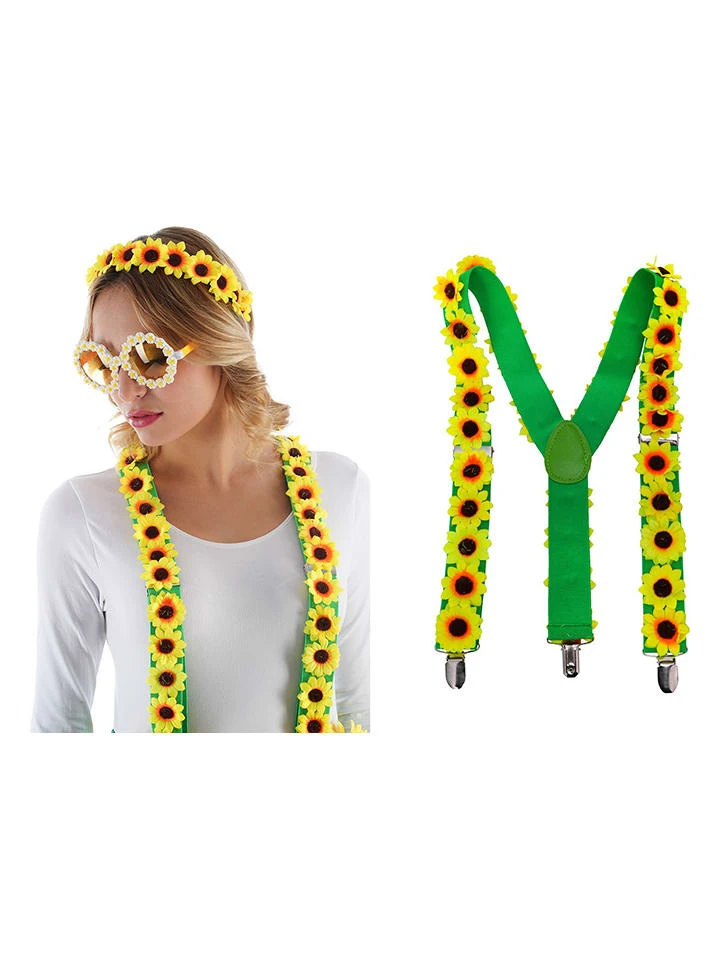 Hosenträger In Grün/ Gelb 3 Hosenträger In Grün/ Gelb