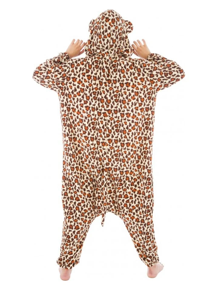 Kostümoverall "Leopard" In Beige/ Braun 4 Kostümoverall "Leopard" In Beige/ Braun – Bild 2