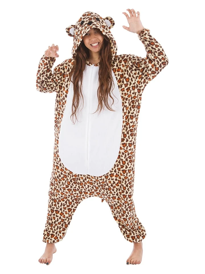 Kostümoverall "Leopard" In Beige/ Braun 3 Kostümoverall "Leopard" In Beige/ Braun