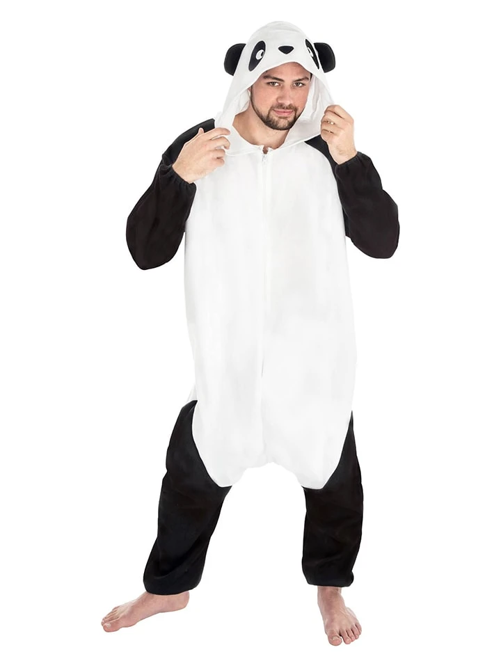 Kostümoverall "Panda" In Weiß/ Schwarz 3 Kostümoverall "Panda" In Weiß/ Schwarz