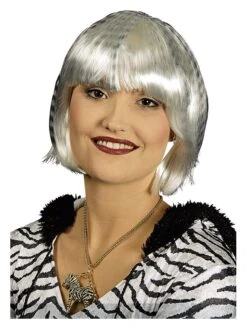 Perücke "Gigi" In Weiß/ Schwarz