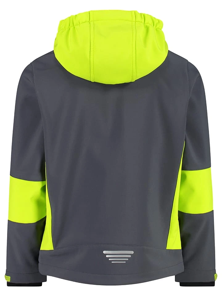 CMP Softshelljacke In Anthrazit/ Neongrün 4 CMP Softshelljacke In Anthrazit/ Neongrün – Bild 2