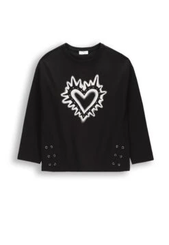 Langarm-T-Shirt In Schwarz