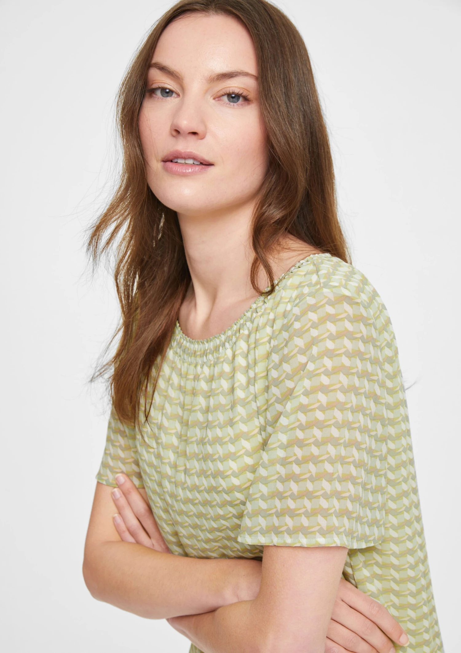 Comma Chiffon-Bluse Gelb 6 Comma Chiffon-Bluse Gelb – Bild 4