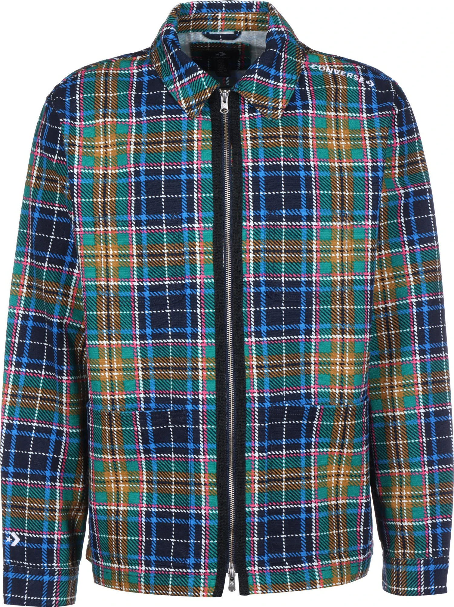 Converse Langarmhemd Allover Print Utility Zip In Tartan 3 Converse Langarmhemd Allover Print Utility Zip In Tartan