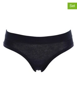 3er-Set: Slips In Schwarz