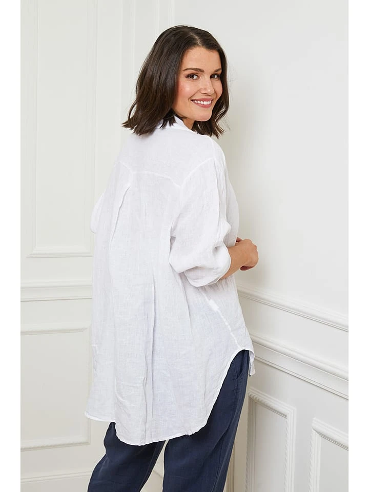 Leinen-Tunika In Weiß 4 Leinen-Tunika In Weiß – Bild 2