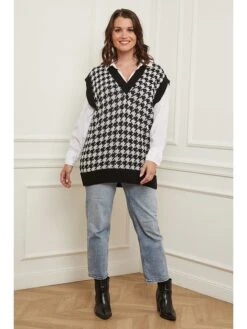 Pullunder In Schwarz/ Weiß