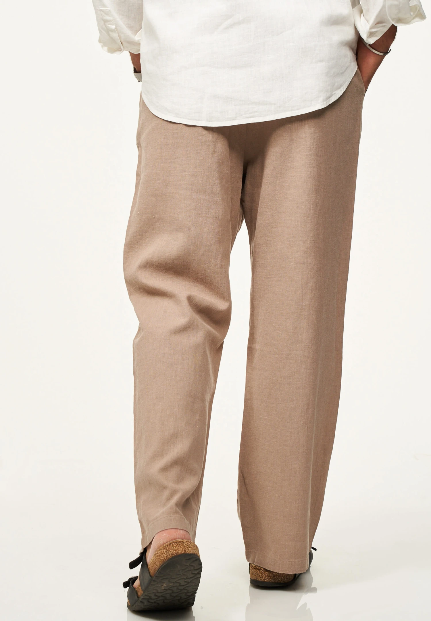 Leinenhose - Für Herren Aus 100% Leinen Luftige Sommerhose In Beige 6 Leinenhose - Für Herren Aus 100% Leinen Luftige Sommerhose In Beige – Bild 4