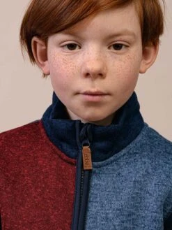 Fleecejacke "Mossa" In Dunkelblau/ Blau/ Bordeaux -Trendiges Bekleidungsgeschäft ebbe fleecejacke mossa in dunkelblau blau bordeaux 2