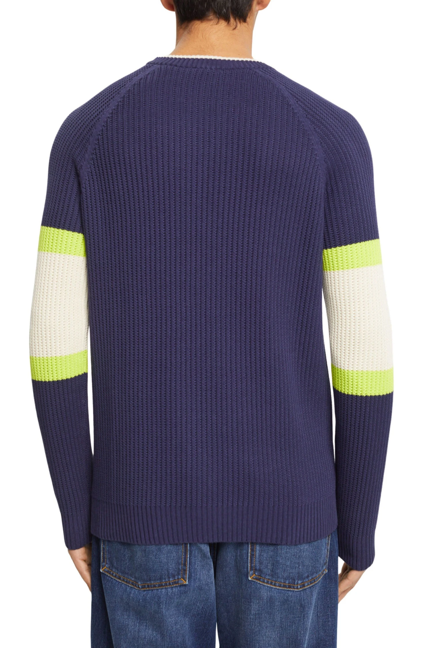 Edc By Esprit Rippstrickpullover Mit Streifendetails Dark Purple 5 Edc By Esprit Rippstrickpullover Mit Streifendetails Dark Purple – Bild 3