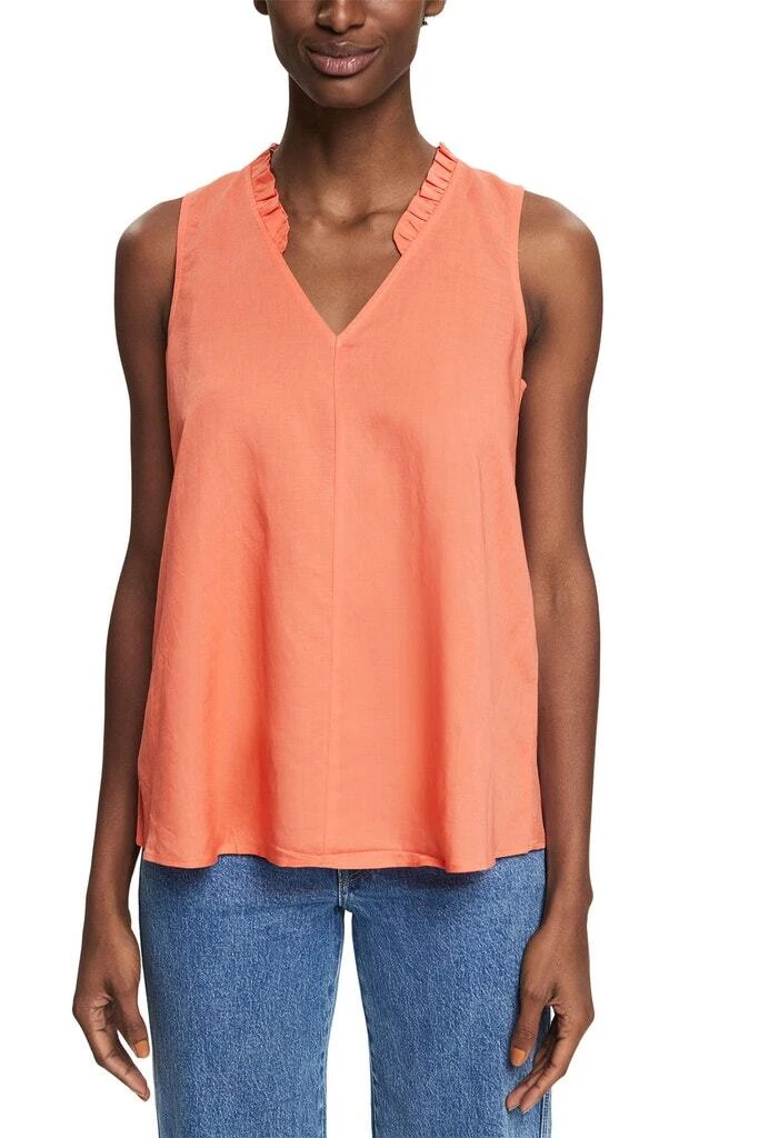 ESPRIT Halbarmbluse In Coral Orange 4 ESPRIT Halbarmbluse In Coral Orange – Bild 2