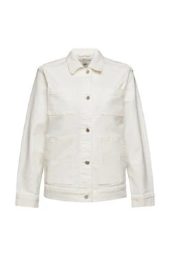 ESPRIT Jeansjacke Mit Taschen Off White