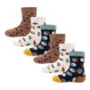 Ewers 6er-Set: Socken In Creme/ Hellbraun/ Dunkelblau