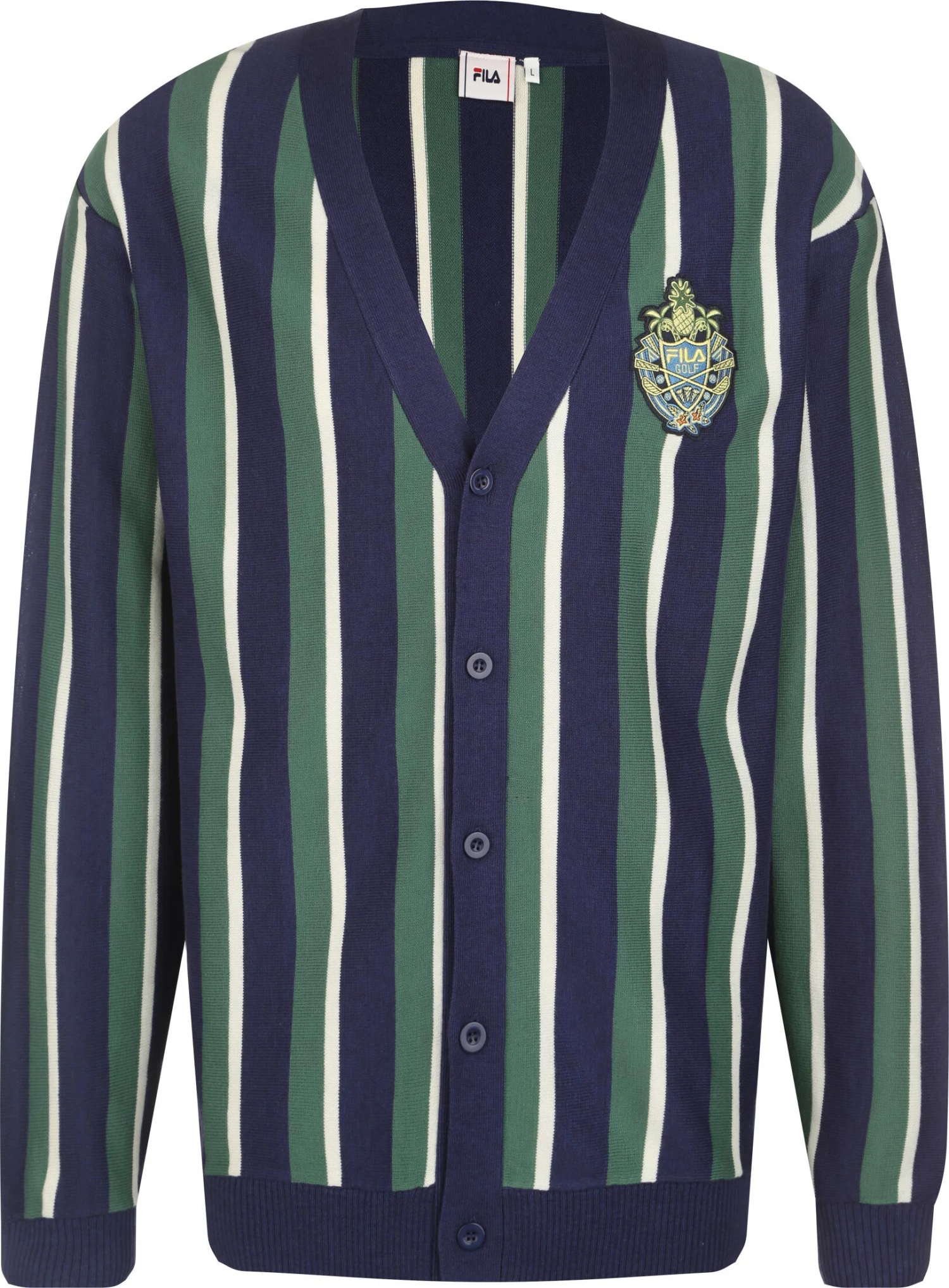 Fila Cardigan Trabitz In Medieval Blue Knitted Stripes 3 Fila Cardigan Trabitz In Medieval Blue Knitted Stripes