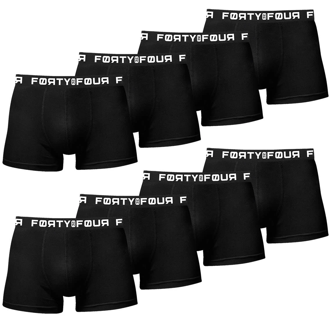 8er-Set : Boxershorts FORTYFOUR 716 In Schwarz 3 8er-Set : Boxershorts FORTYFOUR 716 In Schwarz