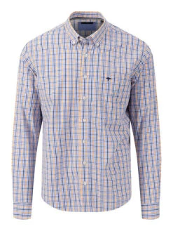 FYNCH-HATTON Hemd In Dunkelblau/ Orange