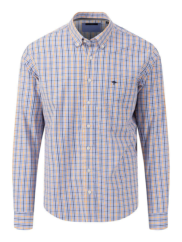 FYNCH-HATTON Hemd In Dunkelblau/ Orange 3 FYNCH-HATTON Hemd In Dunkelblau/ Orange