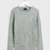 Gant Pullover In Hellgrau -Trendiges Bekleidungsgeschäft gant pullover in hellgrau