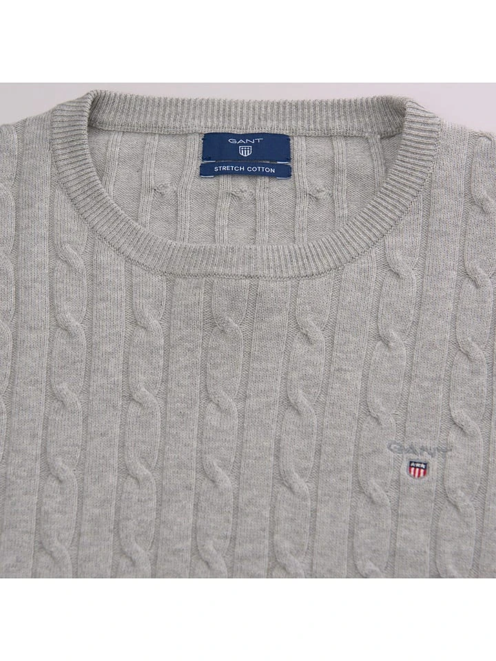 Gant Pullover In Hellgrau 5 Gant Pullover In Hellgrau – Bild 3