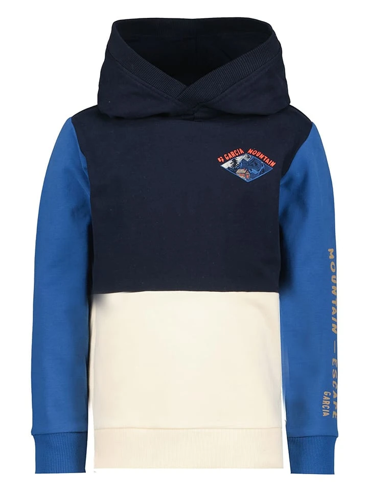 Garcia Hoodie In Blau/ Creme 7 Garcia Hoodie In Blau/ Creme – Bild 5