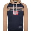 GEOGRAPHICAL NORWAY Hoodie In Dunkelblau/ Beige 1 GEOGRAPHICAL NORWAY Hoodie In Dunkelblau/ Beige -Trendiges Bekleidungsgeschäft geographical norway hoodie in dunkelblau beige