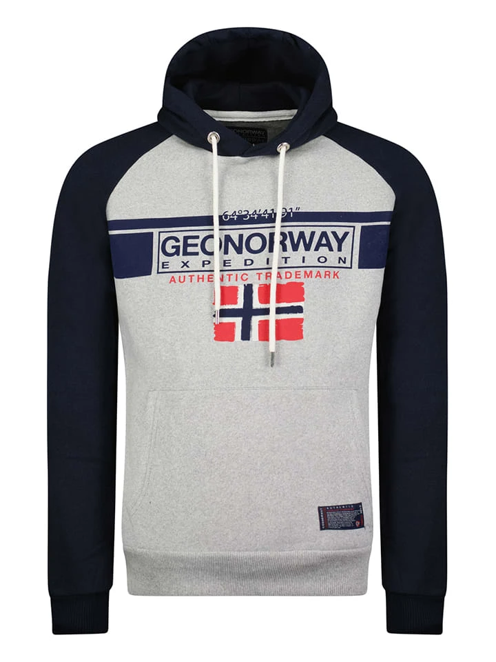 GEOGRAPHICAL NORWAY Hoodie In Dunkelblau/ Grau 3 GEOGRAPHICAL NORWAY Hoodie In Dunkelblau/ Grau