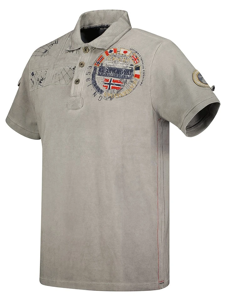 GEOGRAPHICAL NORWAY Poloshirt In Taupe 4 GEOGRAPHICAL NORWAY Poloshirt In Taupe – Bild 2