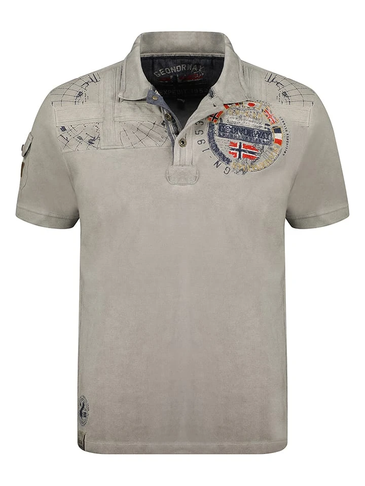 GEOGRAPHICAL NORWAY Poloshirt In Taupe 3 GEOGRAPHICAL NORWAY Poloshirt In Taupe