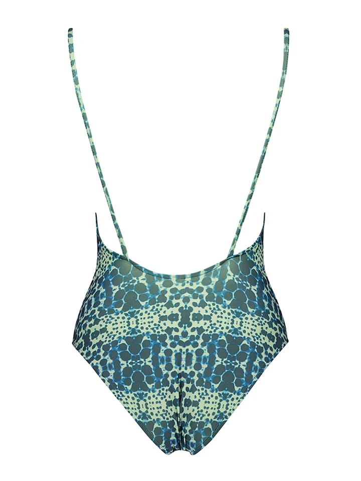 Badeanzug In Dunkelblau/ Grün 4 Badeanzug In Dunkelblau/ Grün – Bild 2