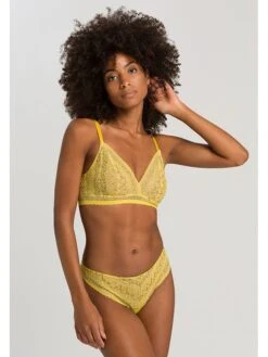 HANRO Bügelloser BH In Gelb -Trendiges Bekleidungsgeschäft hanro bugelloser bh in gelb 2