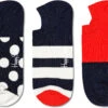 Happy Socks 3er Pack 3-pack Big Dot No Show Sock Socken -Trendiges Bekleidungsgeschäft happy socks 3er pack 3 pack big dot no show sock socken