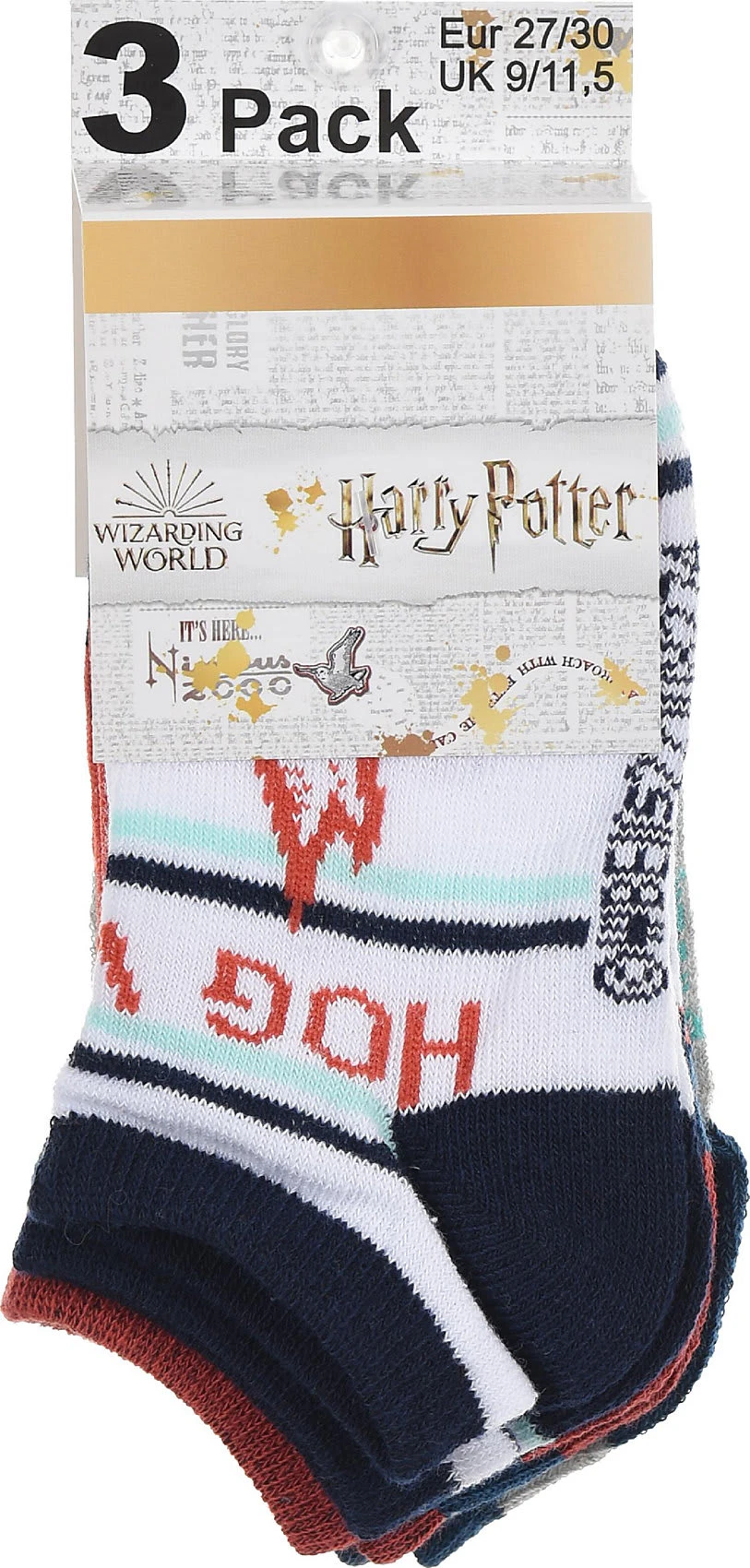 Harry Potter Sneakersocken 3er Pack , Zauberer 4 Harry Potter Sneakersocken 3er Pack , Zauberer – Bild 2