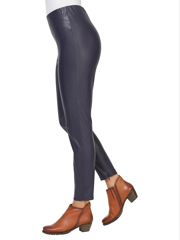 Heine Kunstlederhose In Dunkelblau 4 Heine Kunstlederhose In Dunkelblau – Bild 2