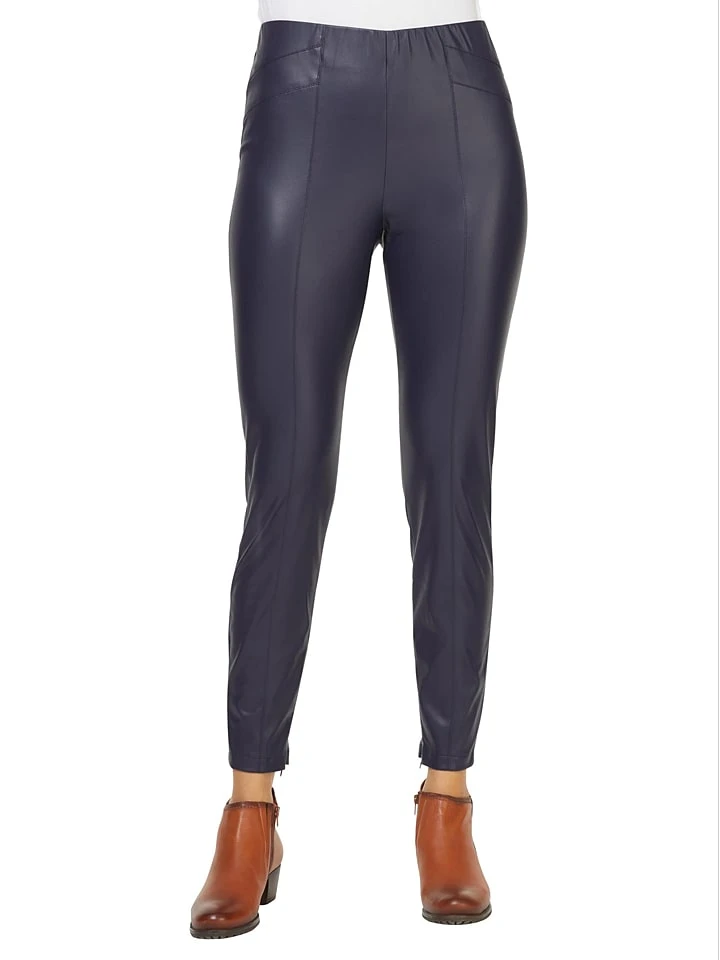 Heine Kunstlederhose In Dunkelblau 3 Heine Kunstlederhose In Dunkelblau