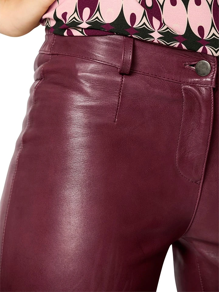 Heine Lederleggings In Bordeaux 5 Heine Lederleggings In Bordeaux – Bild 3