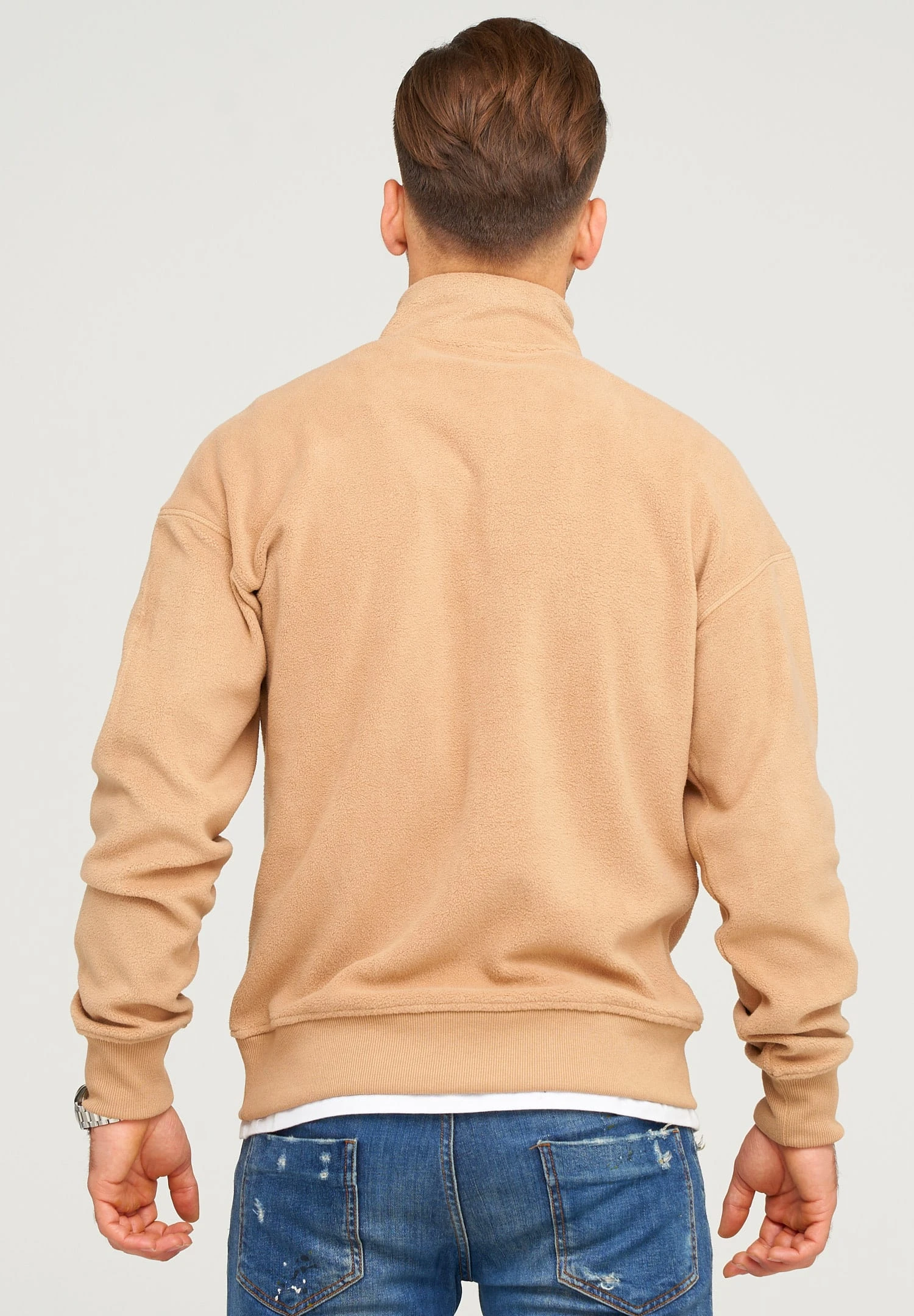 Jack & Jones Fleecepullover - JCOCLASSICO HALF ZIP In Tannin 5 Jack & Jones Fleecepullover - JCOCLASSICO HALF ZIP In Tannin – Bild 3